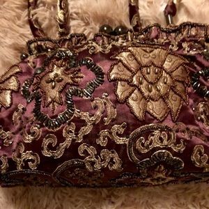 Beaded Evening Clutch With Strap